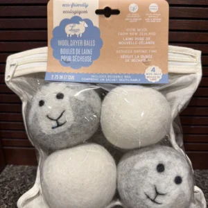 NEW 4 pc New Zealand Wool Dryer Balls Eco Friendly Laundry Helper Zip Bag